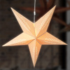 Lighted Star Velvet Beige Hanging 75 cm